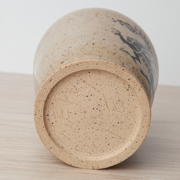 Small Handmade Studio Pottery Artisan Ceramic Dragon Planter Speckled Signed - Picture 9 of 16